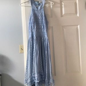 A baby blue dress